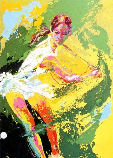 Leroy Neiman Backhand Chris Evert